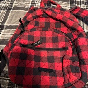 Vera Bradley Red and Black Plaid Backpack